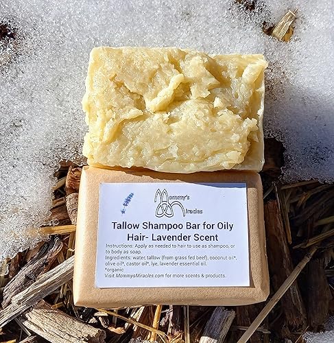 Barra de champú para cabello graso, aroma a lavanda