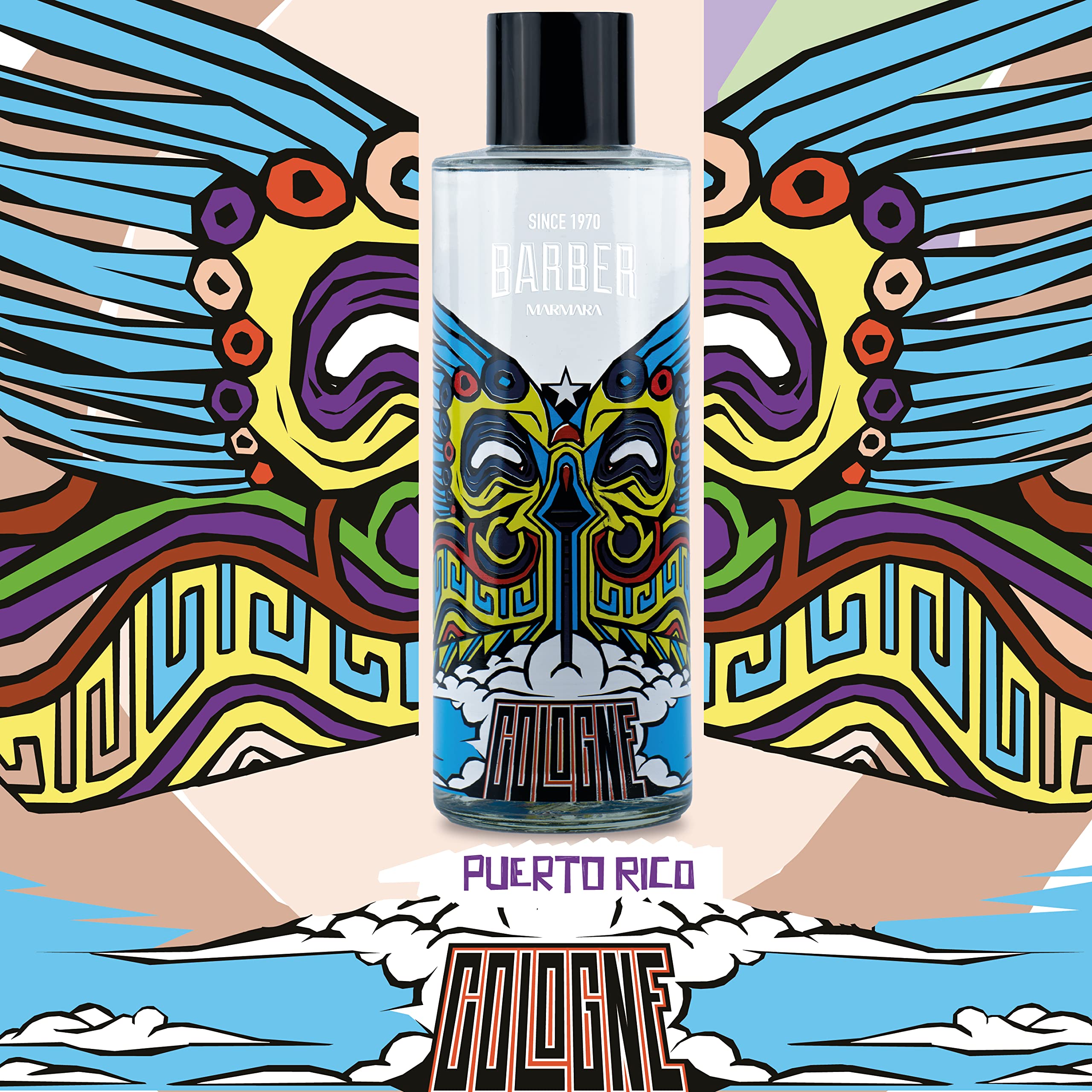 BARBER MARMARA PUERTO RICO Limited Edition Eau de Cologne 500 ml | męska butelka na wodę zapachową | opakowanie na prezent | perfumy męskie | woda po goleniu | kolońska barber | 8% olejków zapachowych