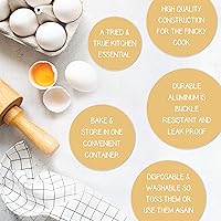 Vista 3 de PLASTICPRO - Tazas desechables de aluminio para magdalenas y muffins de 3.5 pulgadas, moldes para cupcakes de papel de aluminio, aptas