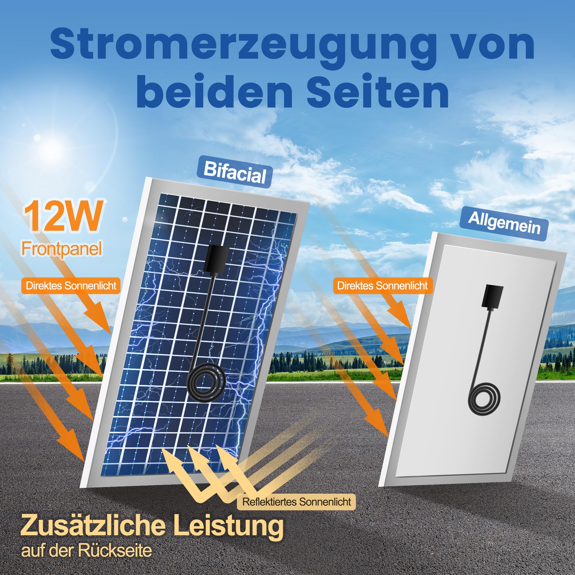 Solar Ventilator Outdoor 100mm 12V wasserdicht mit Solarpanel und Powerbank Kabel 4,5M Gewächshaus Zubehör