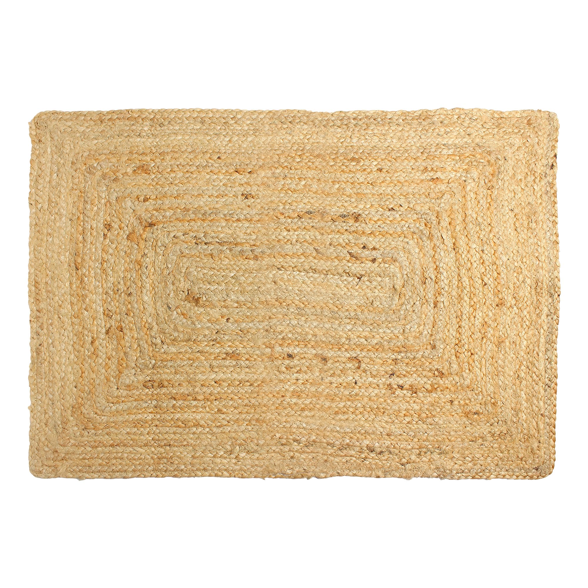 Eco Friendly Hand Woven Natural Jute Burlap Braided Rug (2x3), Jute Rug for Living Room, Bedroom, Dining Area