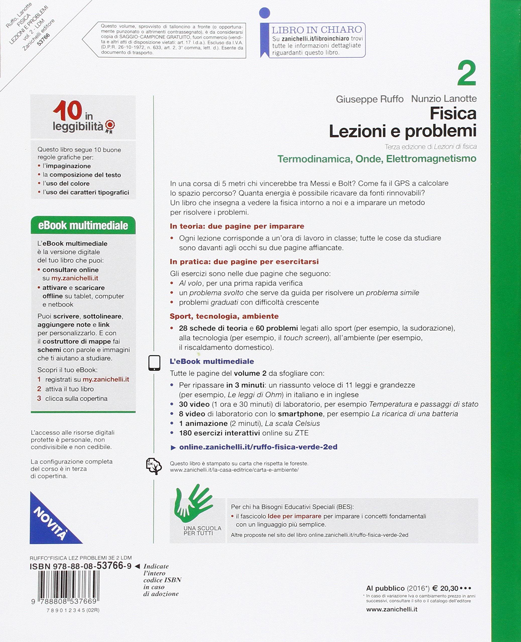 Fisica: lezioni e problemi. Ediz. verde. Per le Scuole superiori. Con e-book. Con espansione online. Termodinamica, onde, elettromagnetismo (Vol. 2)