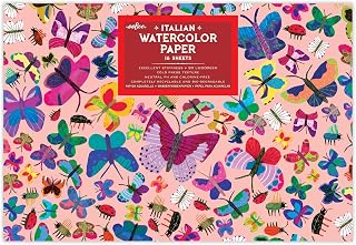 eeBoo: Butterflies Watercolor Pad – 16 Sheets, 200GSM/90LB Paper, Natural pH & Chlorine-Free, Painting Art Supplies, Kids Ages 3+