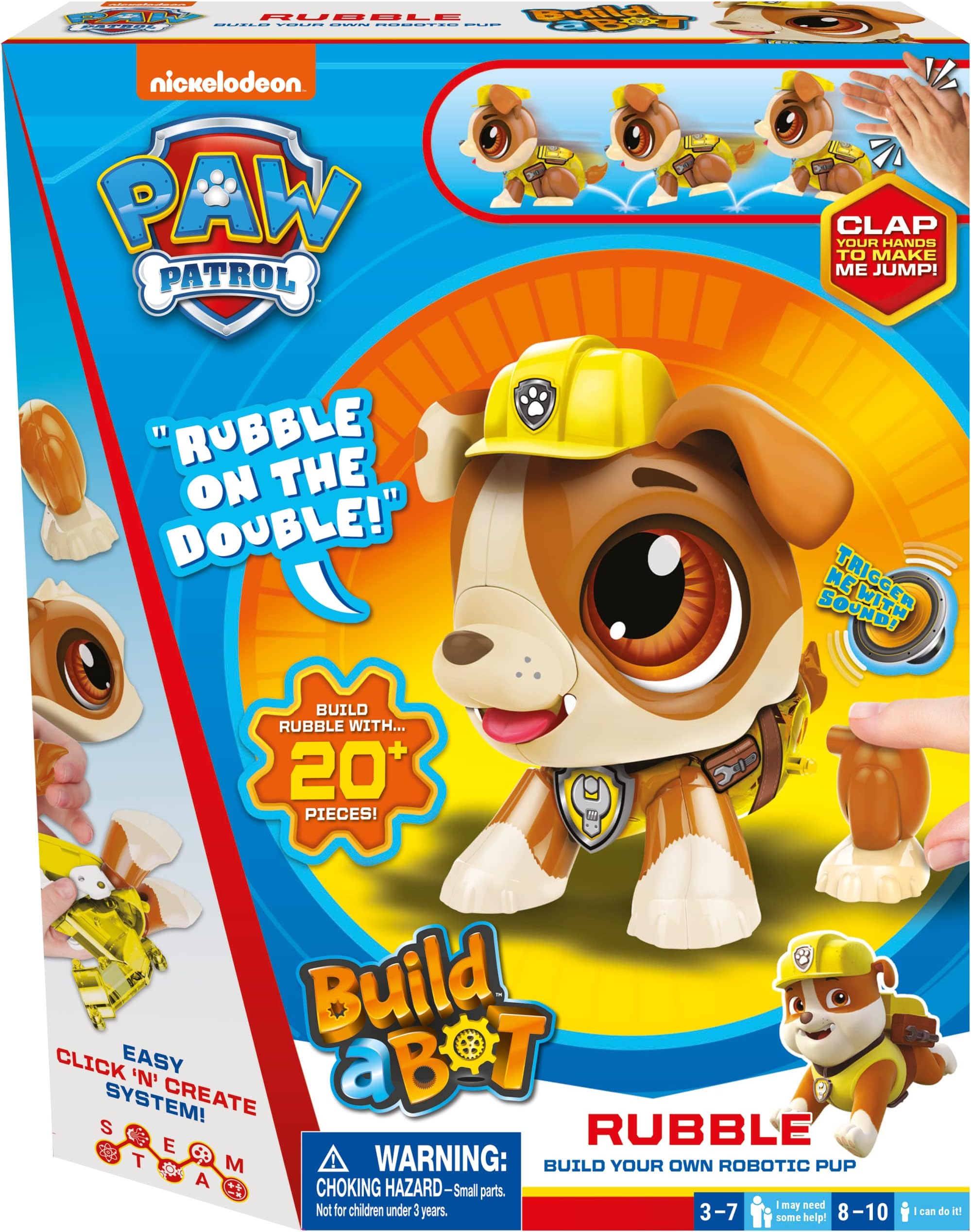 Goliath Build a Bot Paw Patrol Rubble - Build Your Own Robotic Pet - Ages 3-10, Small