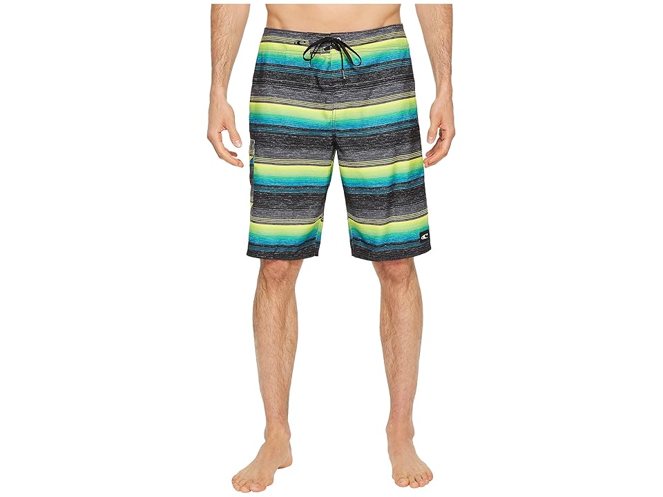 

O'Neill Santa Cruz Stripe Boardshorts (Lime) Men's Swimwear