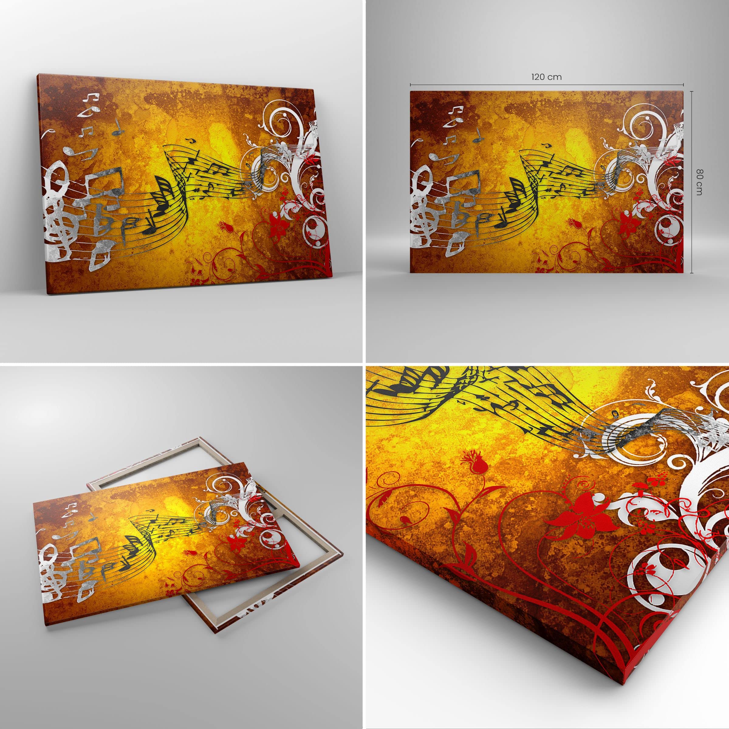 ARTTOR Bilder auf Leinwand 120x80cm Wandbild Musik - 1964 | Konzert Spiel Groß XXL Wanddekoration Wohnzimmer Schlafzimmer Küche Wanddeko Wand Kunstdruck Wandkunst Wall Decor ARTTOR