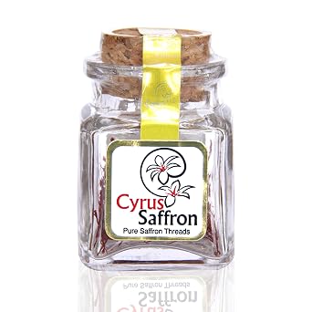Cyrus Saffron Powder, 100% Pure 22 Karat Saffron Powdered Sargol Powdered 1 Gram [SUPER NAGIN]-
