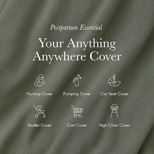 Miniatura 6 de Solly Baby Funda de lactancia, ultra transpirable, ligera, cubierta de lactancia materna, tela suave, ajuste universal, esenciales posparto,