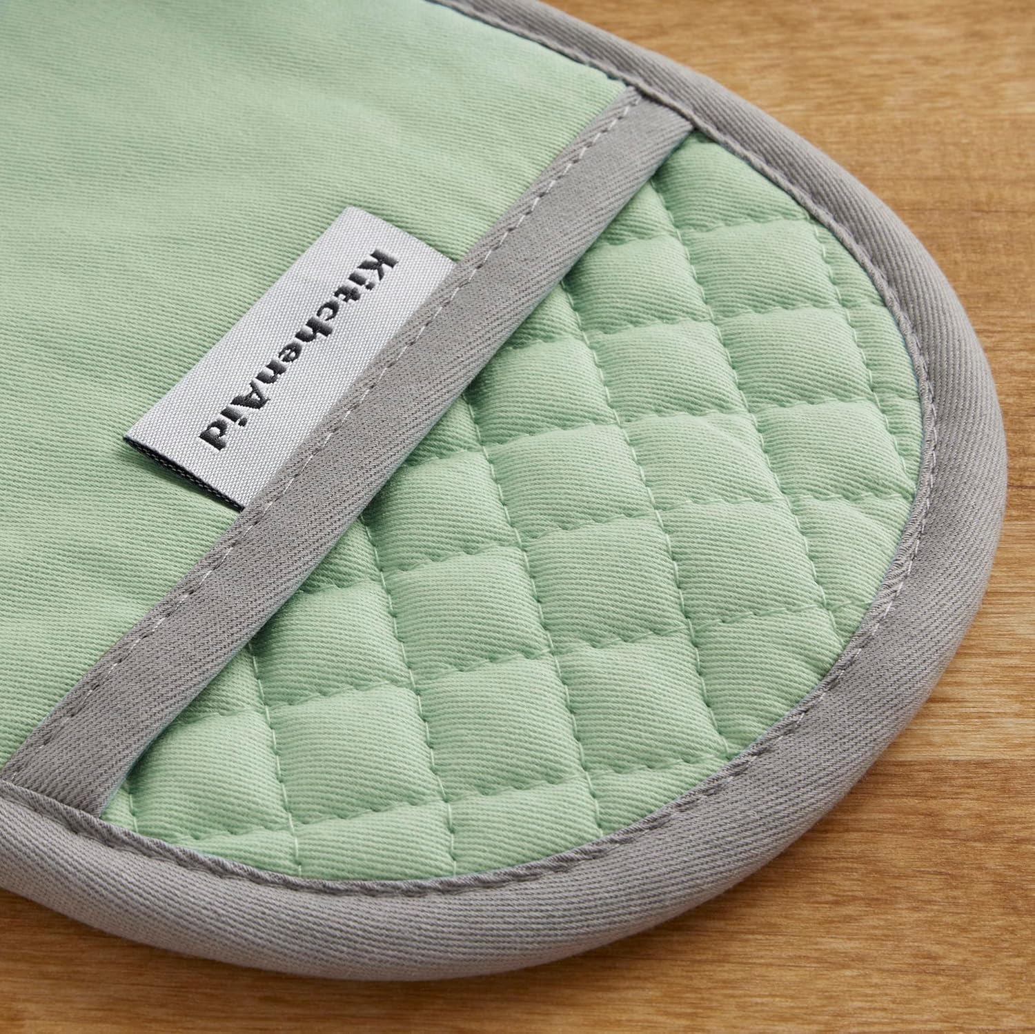 Pistachio Silicone and Cotton 2-Piece Pot Holder Set
