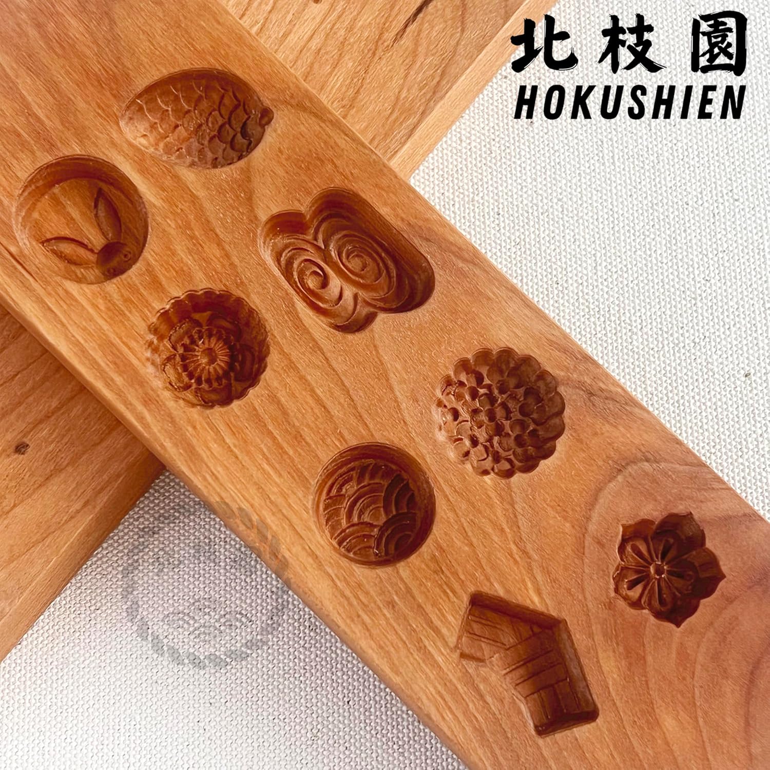 北枝園 【干菓子木型-春と夏 箱付き】 落雁 和三盆 菓子木型