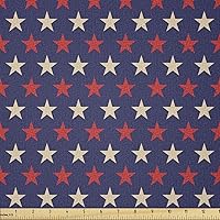 Vista 94 de Ambesonne - Tela de helado por The Yard, deliciosos alimentos fríos de verano en conos estilo Kawaii patrón ilustrado, tela decorativa