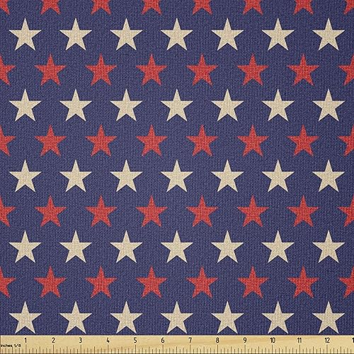 Miniatura 94 de Ambesonne - Tela de helado por The Yard, deliciosos alimentos fríos de verano en conos estilo Kawaii patrón ilustrado, tela decorativa