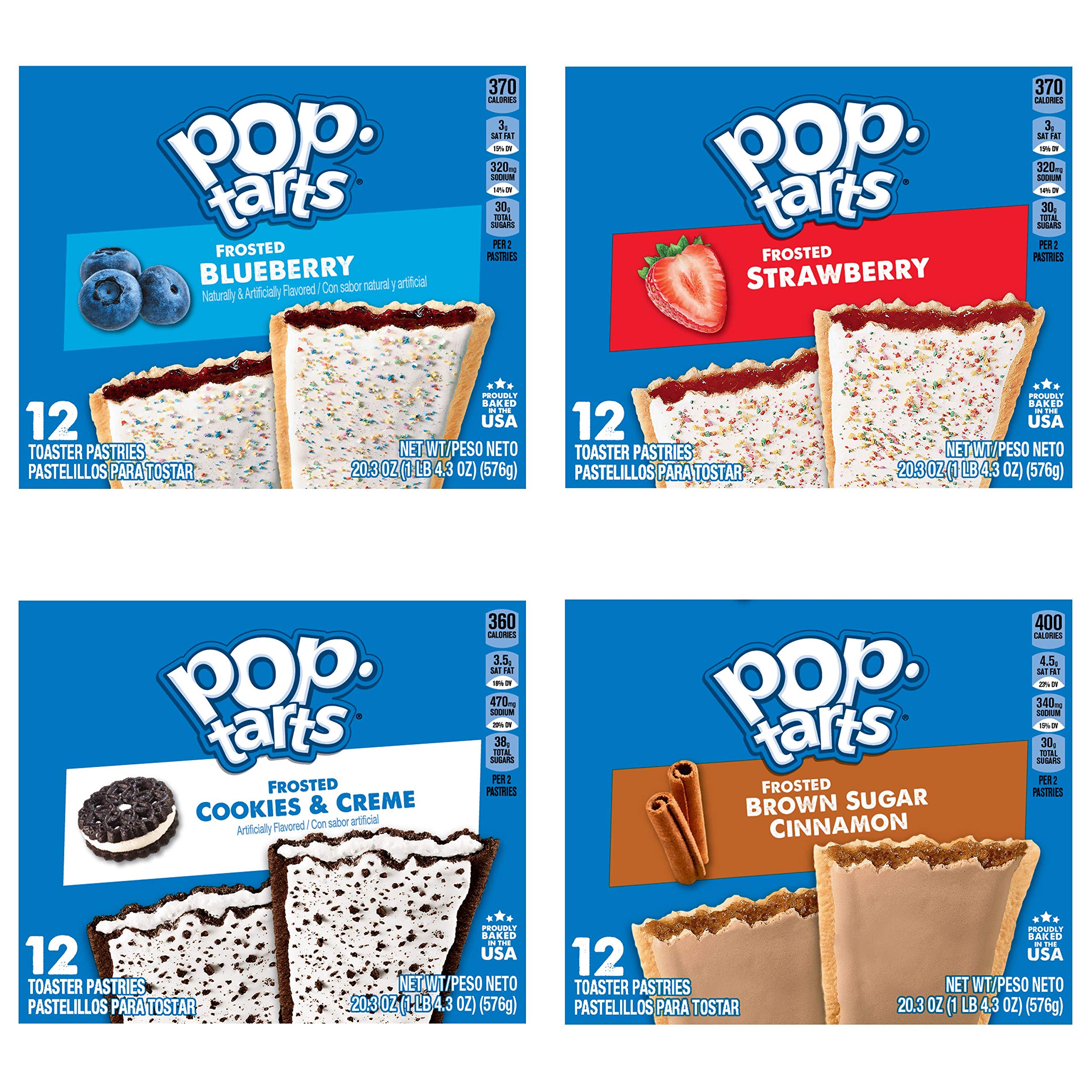 PopTarts Toaster Pastries, 5 Flavor Variety Pack, Breakfast Foods, Fun