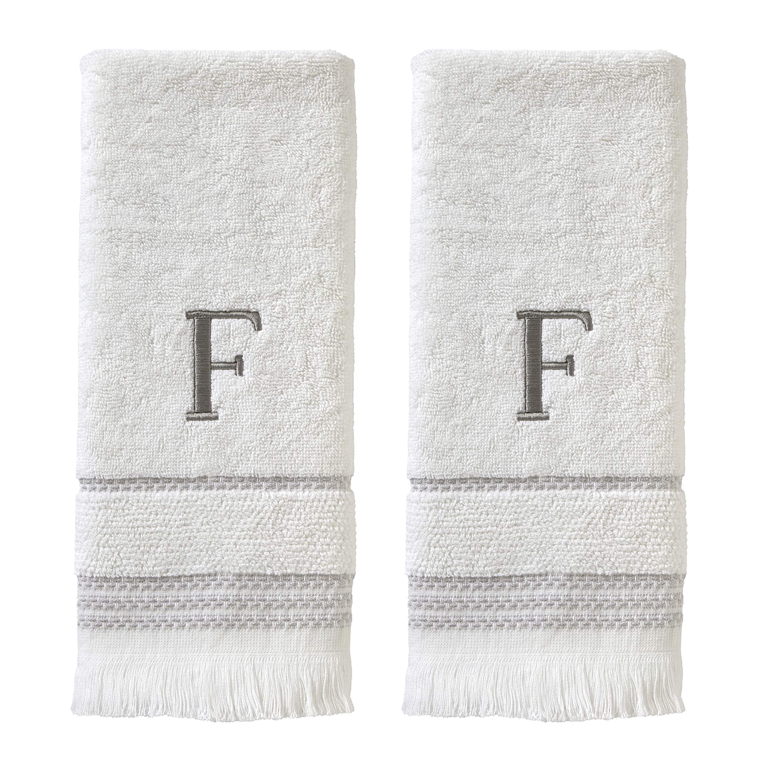 SKL Home Hand Towel Set, F, Cotton, White, 16x26