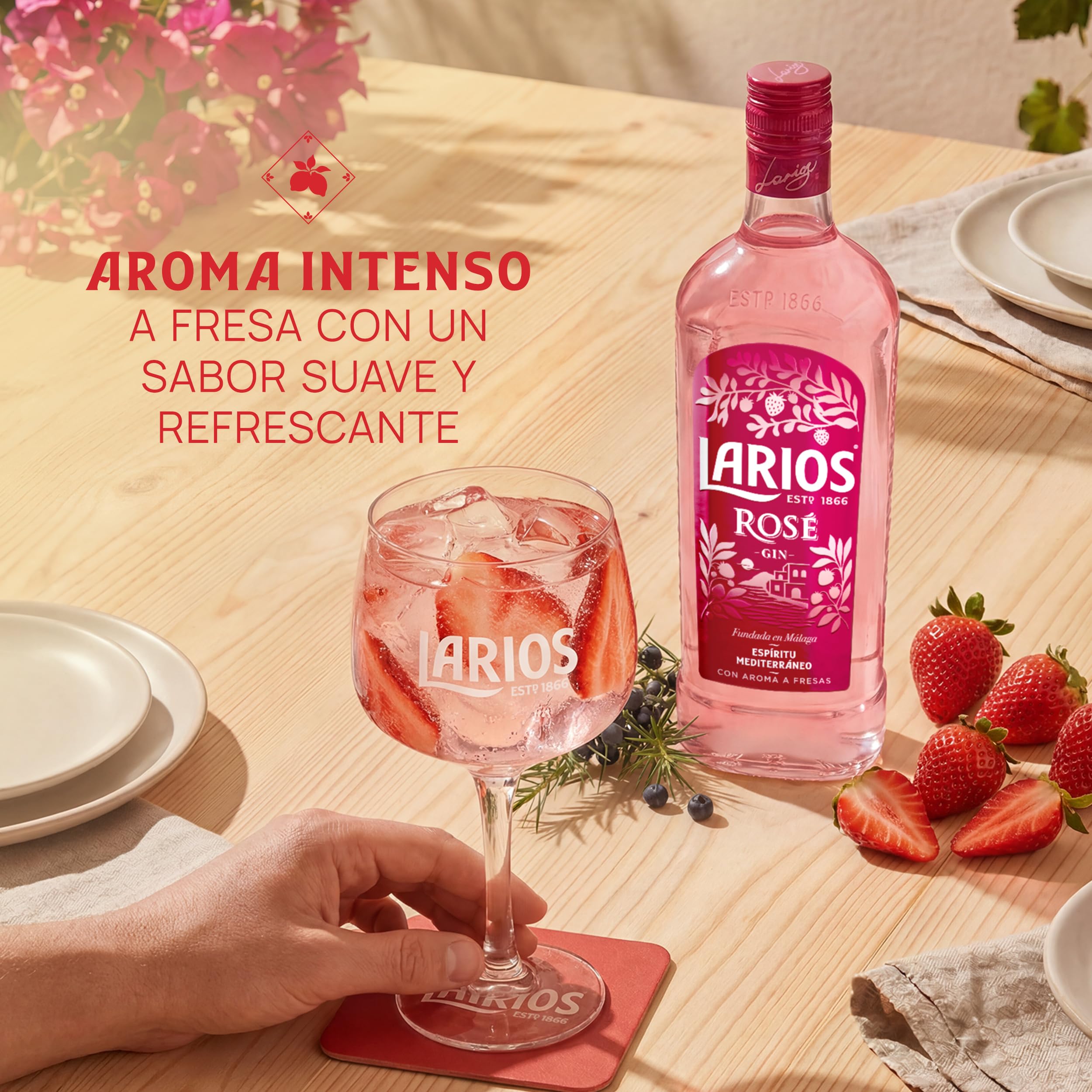 Larios Rosé Ginebra Premium Mediterránea 70cl
