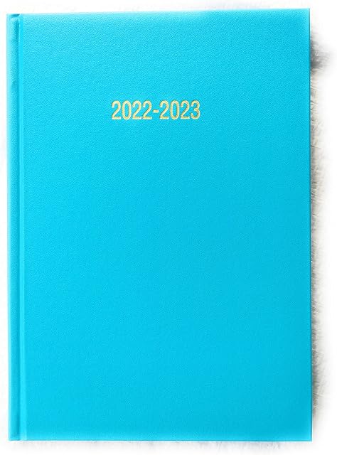 2022-2023 Academic Diary A4 Size Day to a Page DAP Appointment Mid Year Planner Black/Nevy Blue/Red/Pink/Purple Colour (Turquoise)