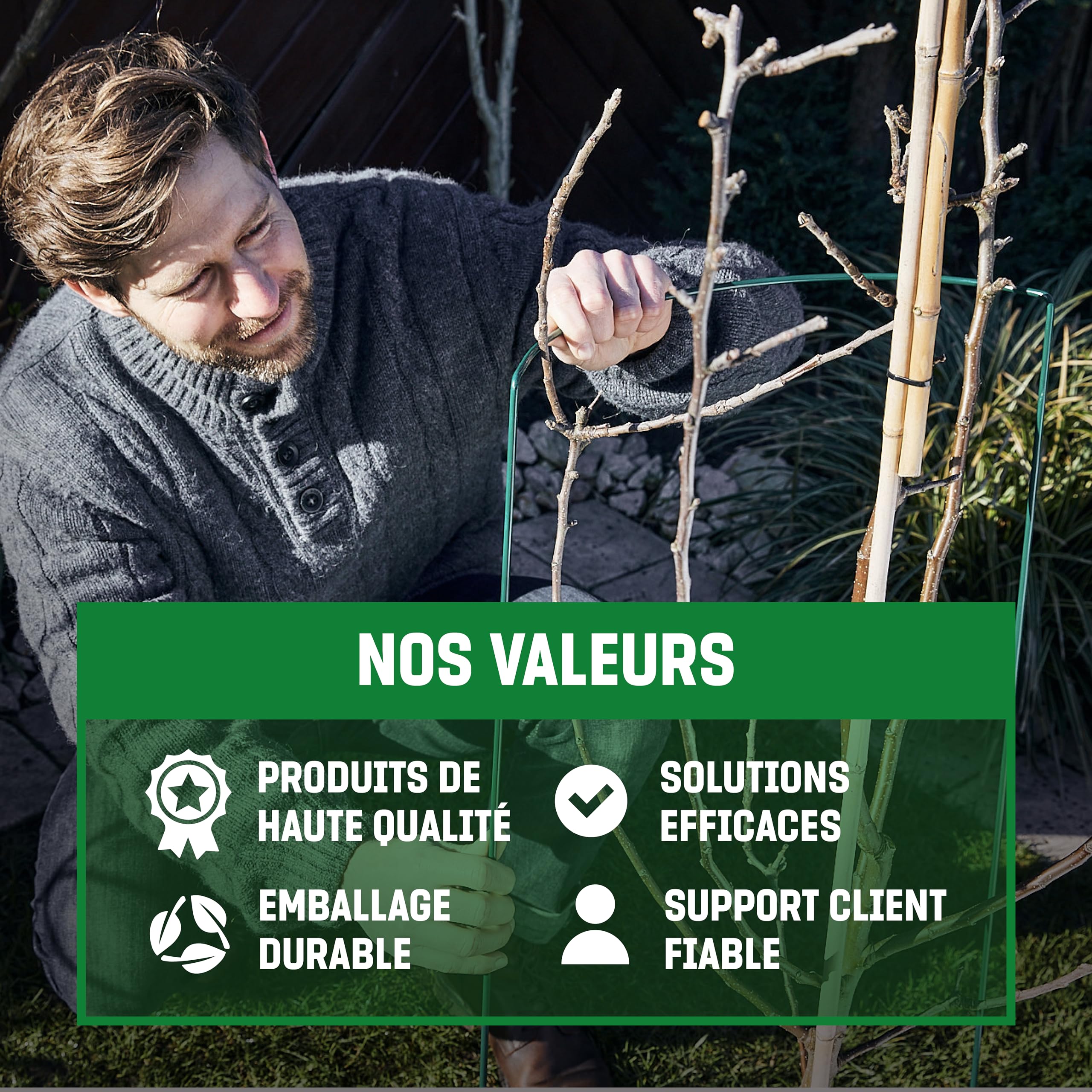 GardenGloss Kit de 10 Tuteur Plante (70cm x 40cm) - Supports pour Plantes Grimpantes et Fleurs - Aidez Vos Plantes à Pousser - Pieux à Hortensias, Pivoines, Plantes Vivaces et Plus
