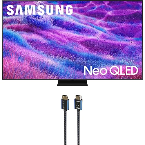 Samsung QN55QN80FAFXZA 55 Inch Neo QLED QN80F Series Supreme UHD 4K TV with an Austere 5S-4KHD2-2.5M V-Series 2.5m Premium 4K HDR HDMI Braided Cable (2025)