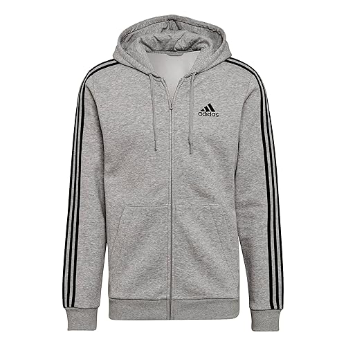 Men's Essentials Fleece 3-Stripes Full-Zip