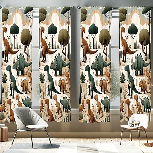 Miniatura 24 de Ambesonne Cortinas grises para ventana, pequeños lunares sobre fondo blanco, estilo retro, patrón tradicional pastel, decoración ligera, juego de 2