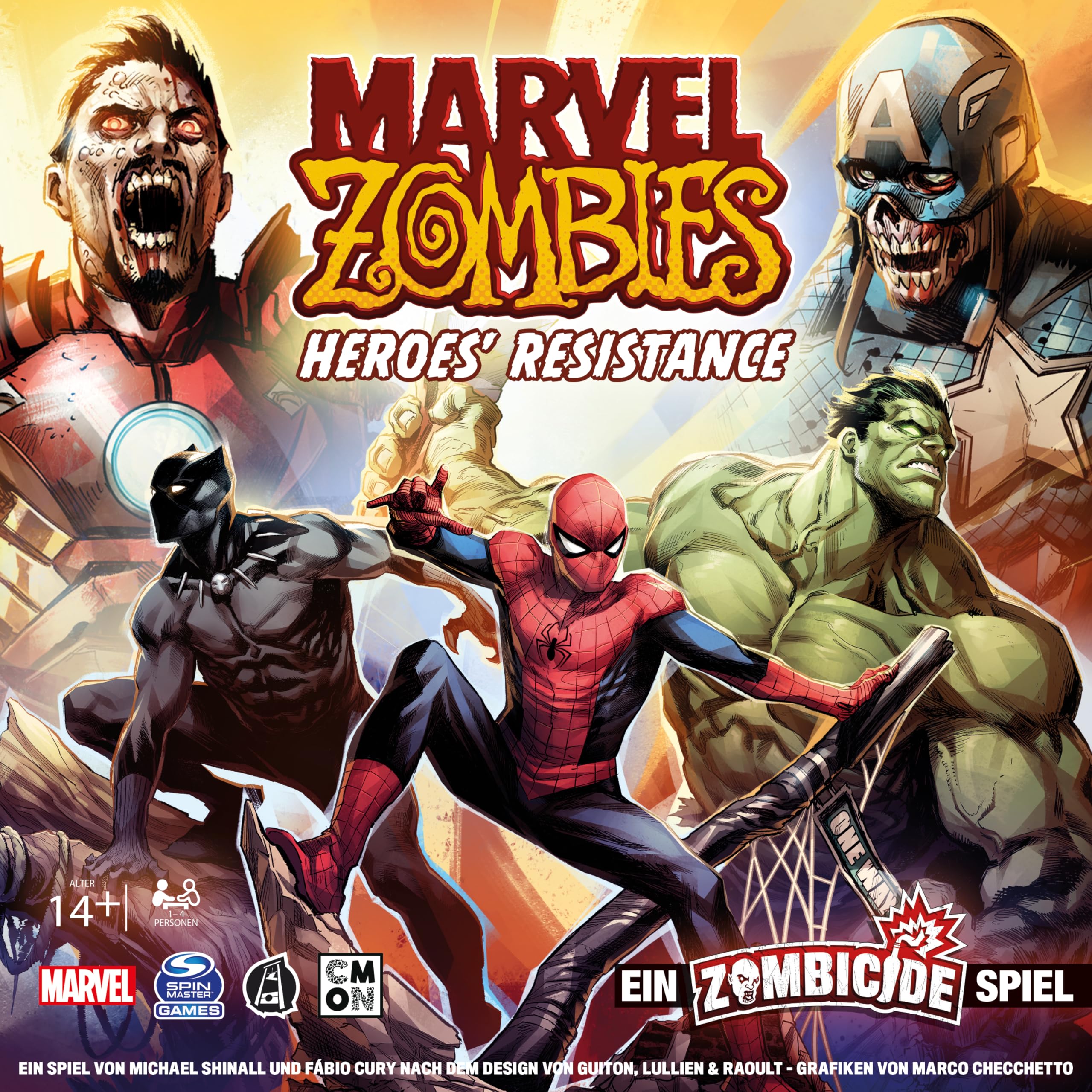 CMON, Marvel Zombies: Heroes' Resistance – gra zombicide, gra konesera, Dungeon Crawler, 1-4 graczy, od 14 lat, 60 minut, niemiecki