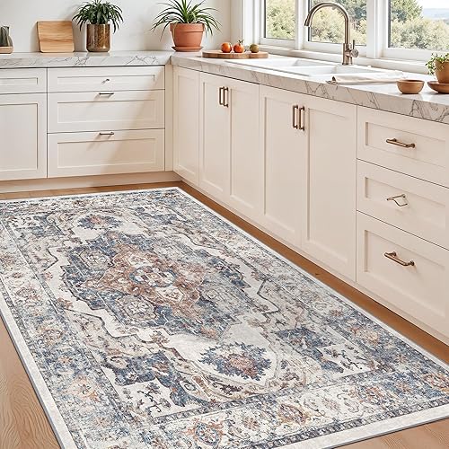 Miniatura 578 de Alfombra lavable para pasillo y de cocina, alfombra de entrada, vintage, suave para el suelo, alfombra antideslizante para interiores, para baño