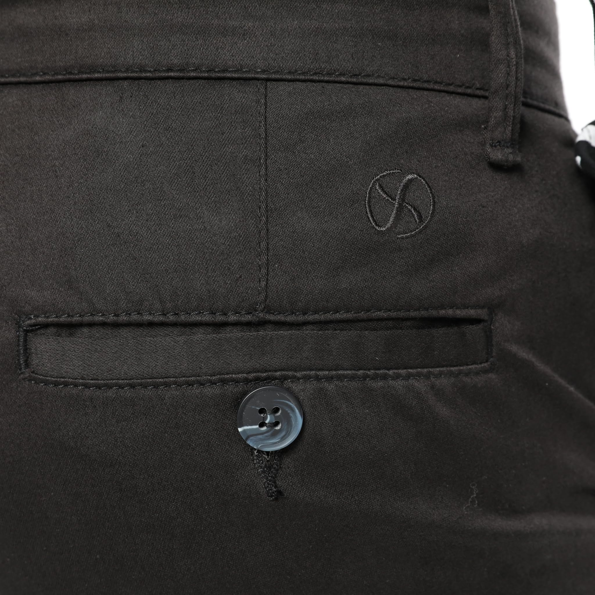 Xact Pantalones Chinos elásticos clásicos de Sarga Suave para Hombre