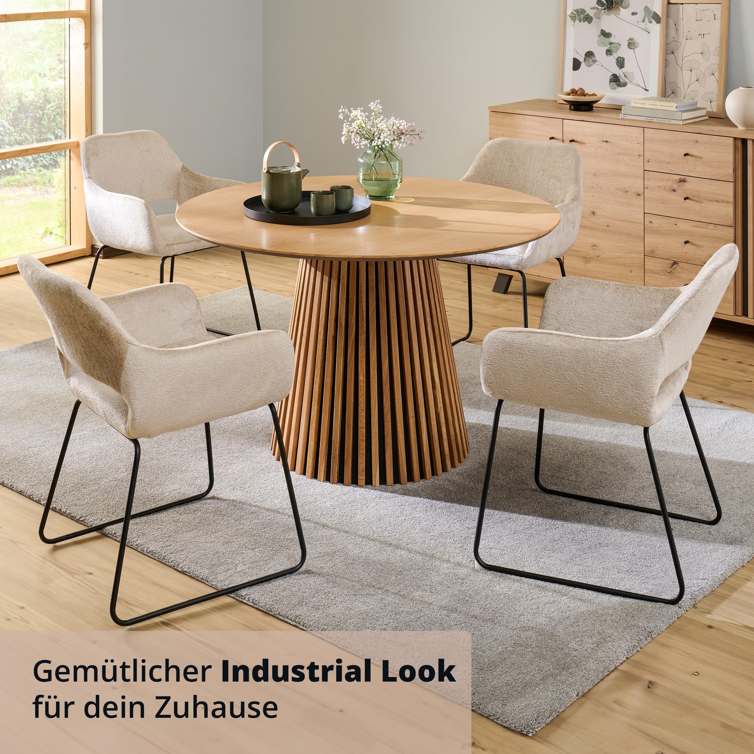 Chairus Esszimmerstühle 2er Set PU Leder 360° Drehbare Küchenstühle Polsterstuhl Mit Metallbeine Drehstühle Küche Mit Armlehne (Braun