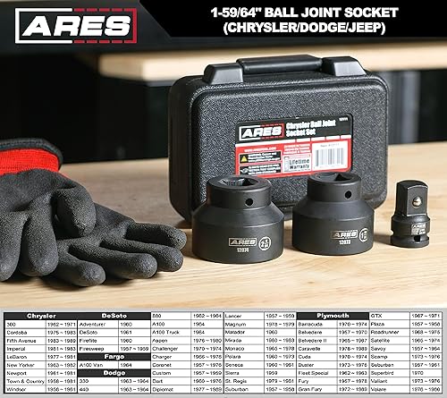 Miniatura 4 de ARES 12073 - Enchufe de rótula de 1-5964 pulgadas compatible con Chrysler - Los enchufes de accionamiento de 34 pulgadas se quitan e instalan