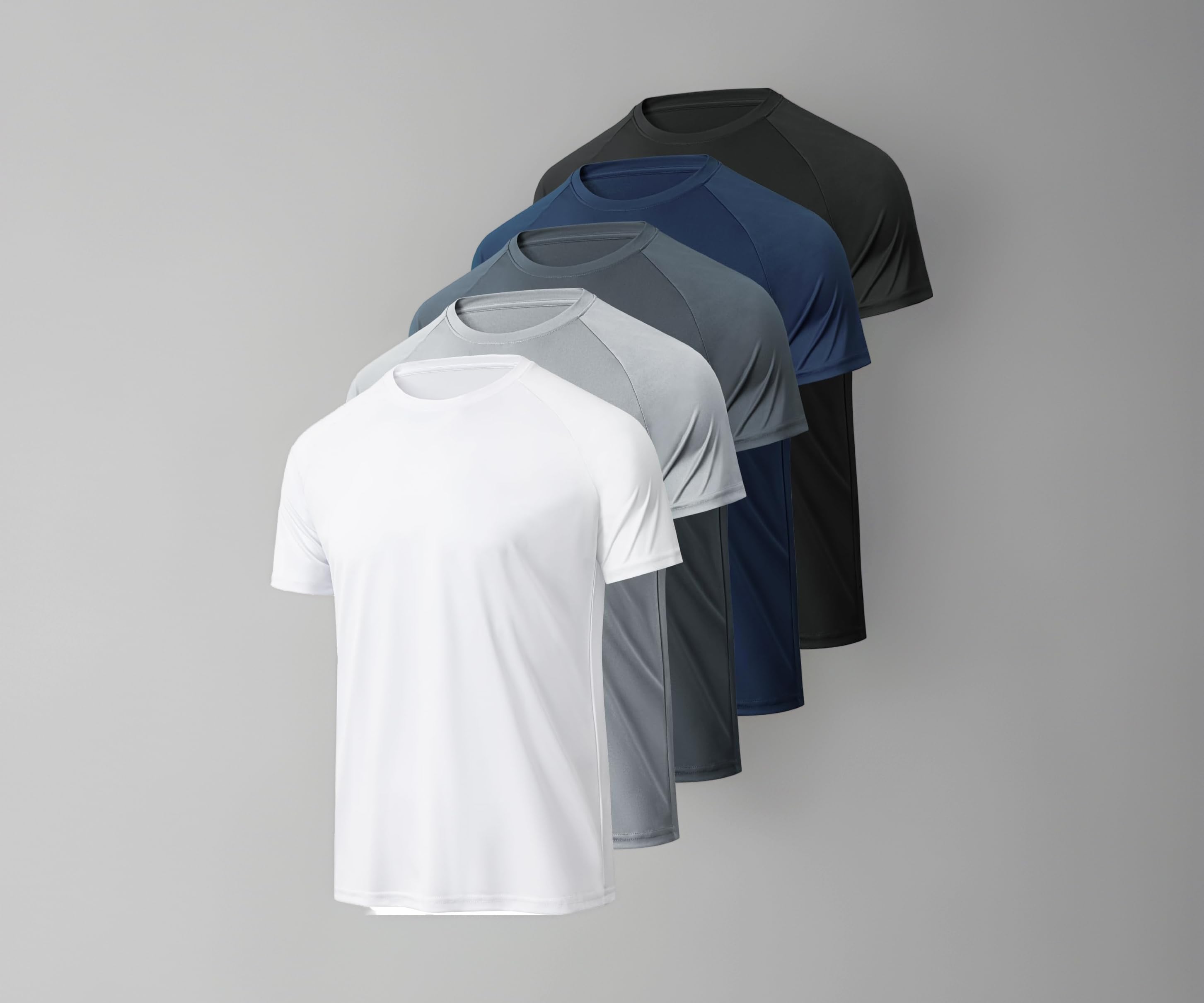BALENNZ Workout Shirts for Men, Moisture Wicking Quick Dry Active Athletic Men's Gym Performance T Shirts