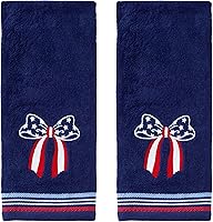 Vista 12 de SKL Home by Saturday Knight Ltd. America Script - Juego de toallas de mano, color azul marino
