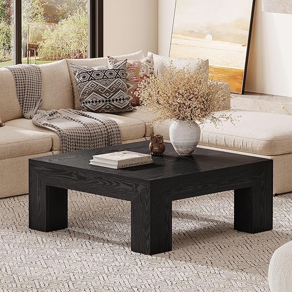 Black Rustic Square Coffee Table