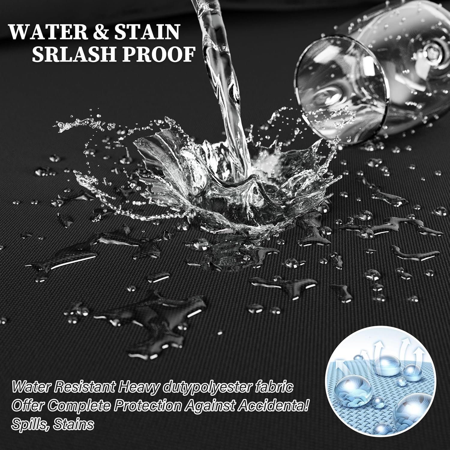 3 Pack Outdoor Patio Furniture Cushion Replacement Covers, Waterproof Loveseat Cushion Covers - 36×18×2,18×18×2, for 4-Seater Wicker Rattan Patio Conversation Set Loveseat Couch Furniture, Cover Only