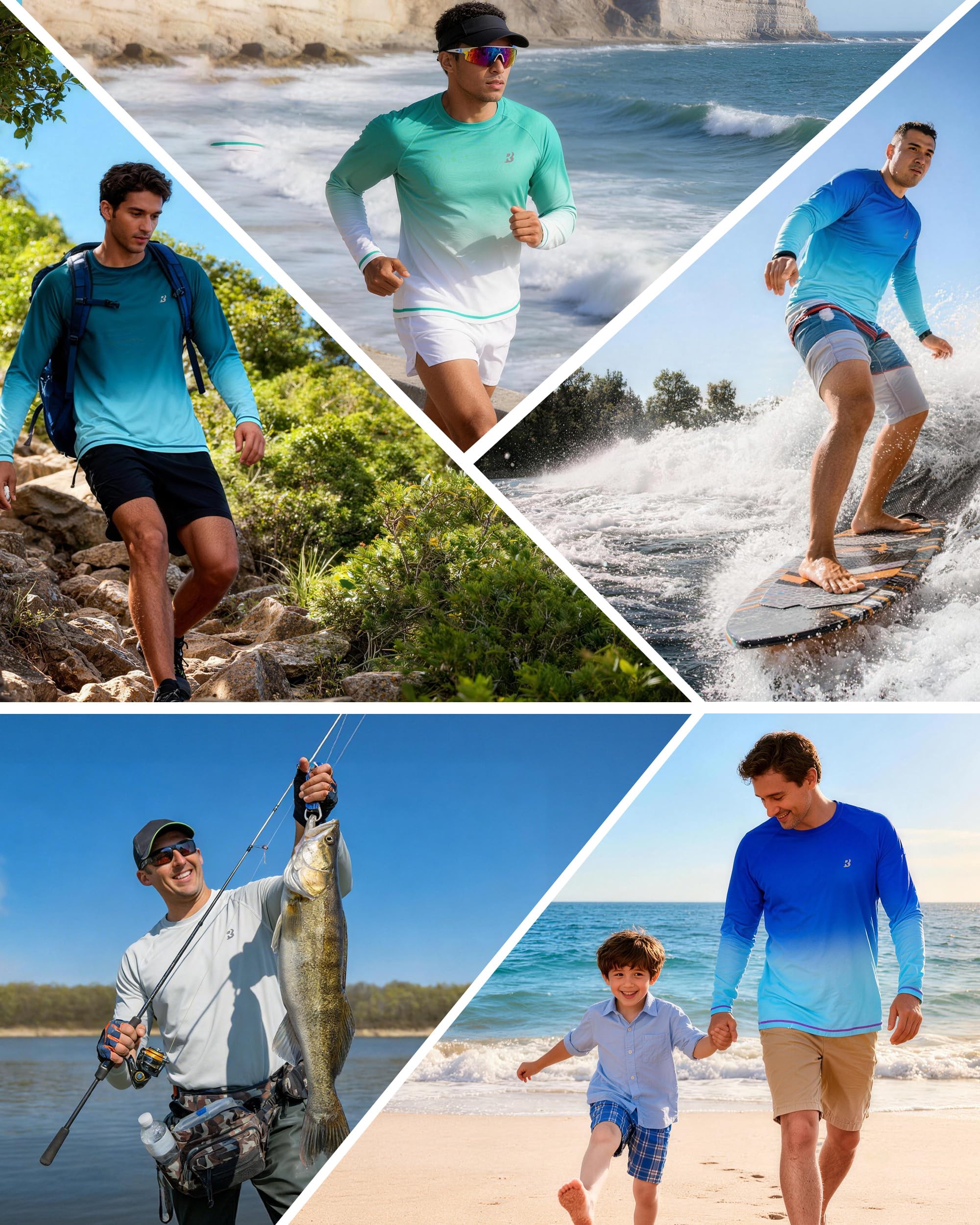 Roadbox Men's UPF 50+ Sun Protection Shirt Long Sleeve, Quick Dry Breathable Rash Guard for Swimming Fishing, Hiking & Running - Image 6