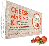Vista 7 de MOZZARELLA & RICOTTA Kit de 4 quesos para hacer queso de cabra, queso Halloumi, queso mozzarella, queso ricotta, gran regalo para todas