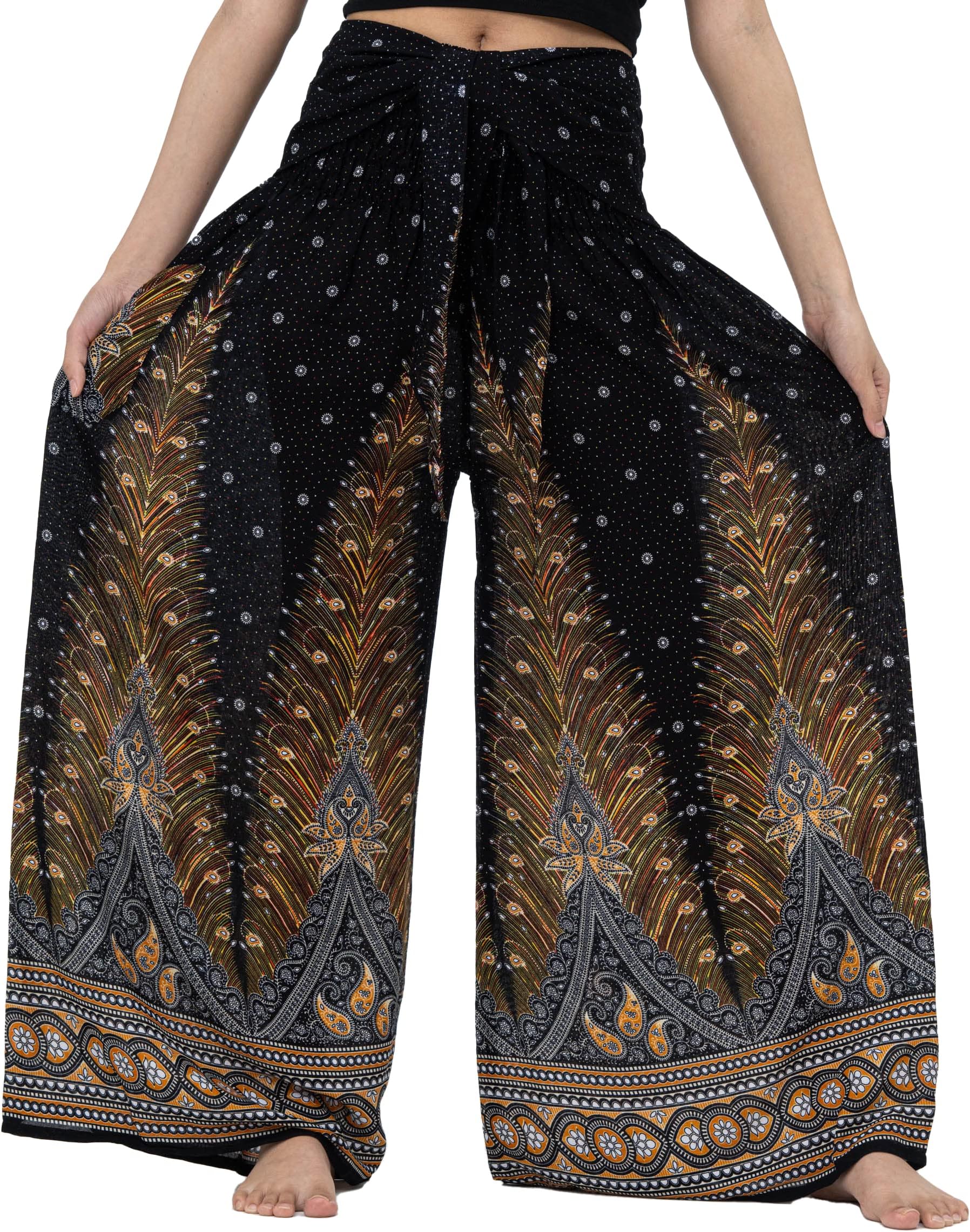 Women's Boho Palazzo Pants Yoga Wide Leg Pants