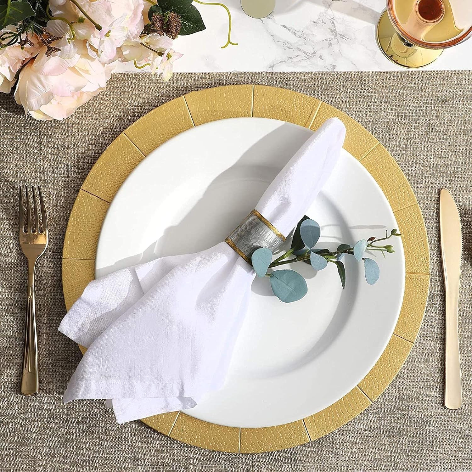  | Gold Plate Chargers for Dining Table (13 Inches, 24 Pack): Charger Plates