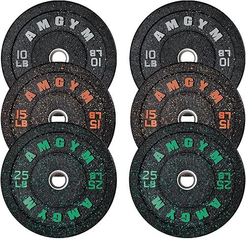 Miniatura 8 de Juego de placas de parachoques con motas de colores, placas de pesas estándar de 2 pulgadas, pesas de alto rebote y bajo ruido sin olor para