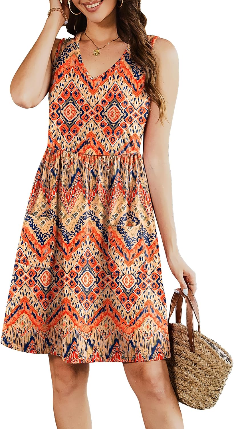 RUMIA Summer Sleeveless Casual Dresses with Pockets for Women Beach Vacation Coverup (S-3XL) - Image 2