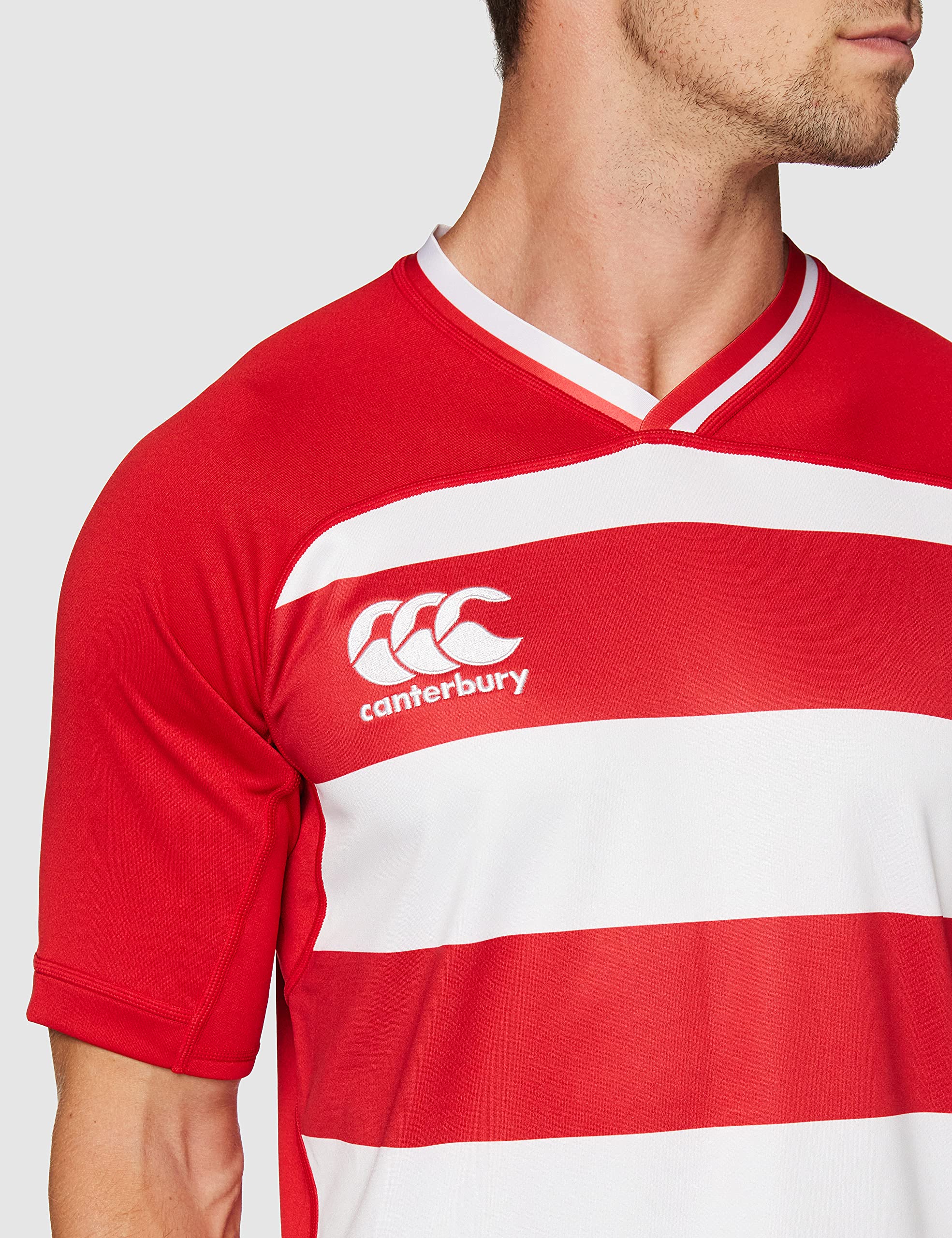 Canterbury Vapodri Evader Hooped Rugby Jersey Maglia Tecnica Rugby Uomo