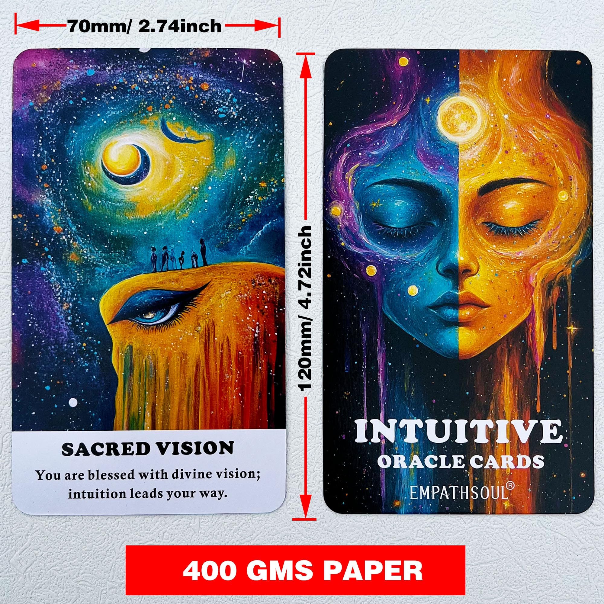 QCFQCF Intuitive Oracle Cards, Oracle Cards for Beginners 56 Oracle Card Deck to Awaken Inner Wisdom - Image 4