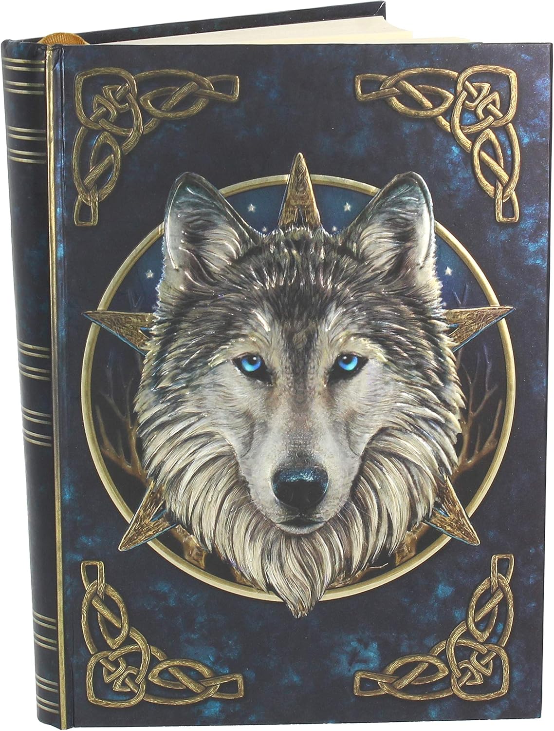 Nemesis Now Celtic Wolf Embossed Wild One Journal, Lisa Parker Exclusive Artwork, Notebook Journal Unique Gift and Writing Companion, 17cm