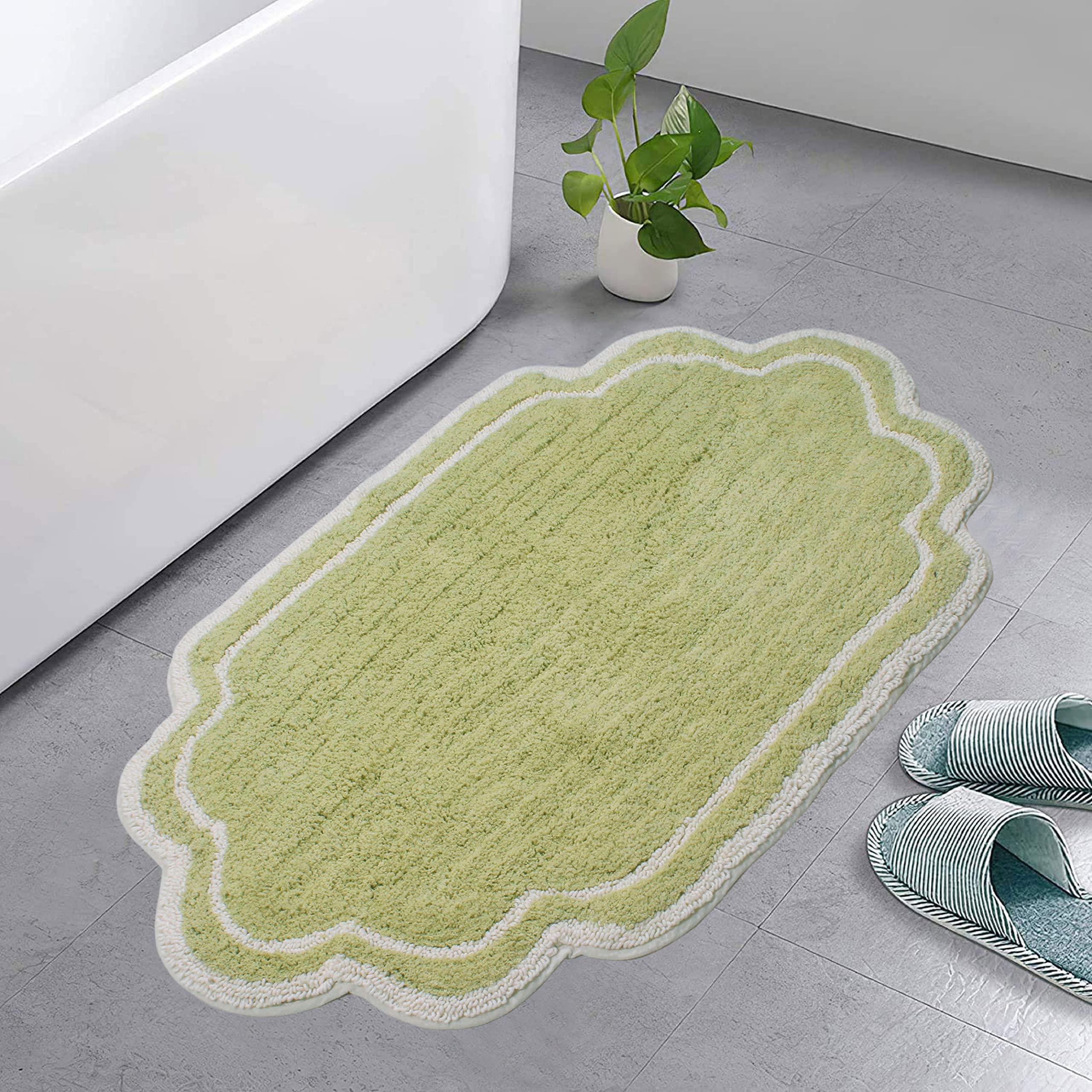 Home Weavers Allure Collection 100% Cotton Bathroom Rug, Soft and Absorbent Bath Rugs, Non-Slip Bath, Machine Wash Dry Bath Mats for Bathroom Floor,