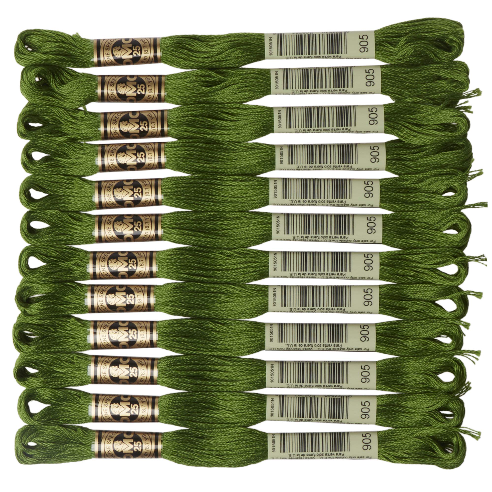DMC 6-Strand Embroidery Cotton Floss, Dark Parrot Green