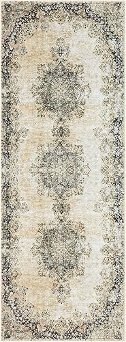 Miniatura 3 de Keen Home Design - Tapete largo lavable a máquina con respaldo antideslizante, ideal para pasillo, entrada, cocina, lavandería, tapete vintage de