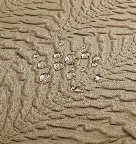 Miniatura 5 de Gibelle Cortina de ducha para baño, cortina de ducha de tela texturizada en relieve 3D, moderno juego de cortina de ducha de tela suave con ganchos,