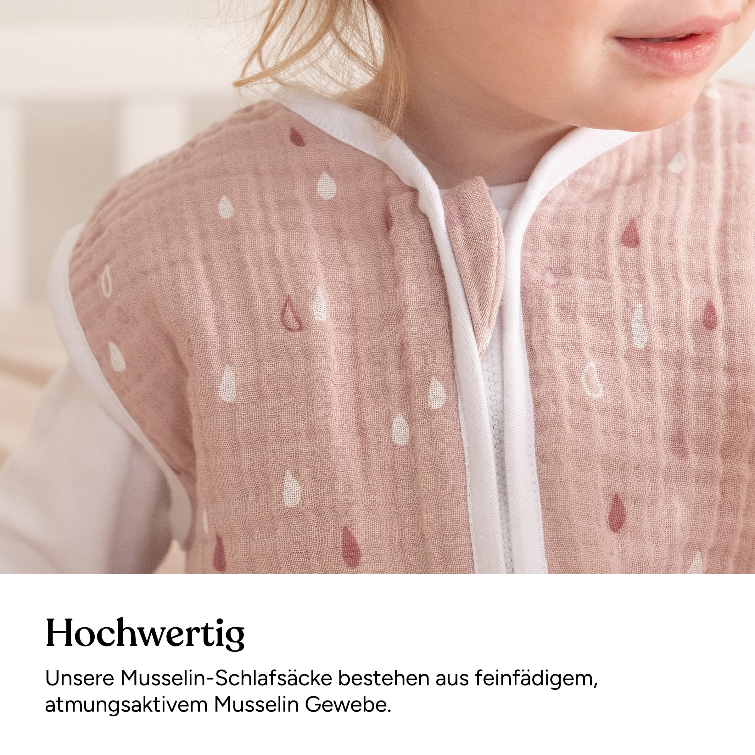 Ehrenkind® Schlafsack mit Füßen | Musselin 0.5 TOG | Babyschlafsack mit 100% Bio-Baumwolle OEKO-TEX