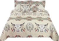 Vista 5 de Western Peak Juego de ropa de cama de 5 piezas con fundas y almohadas decorativas (rojo, Queen)