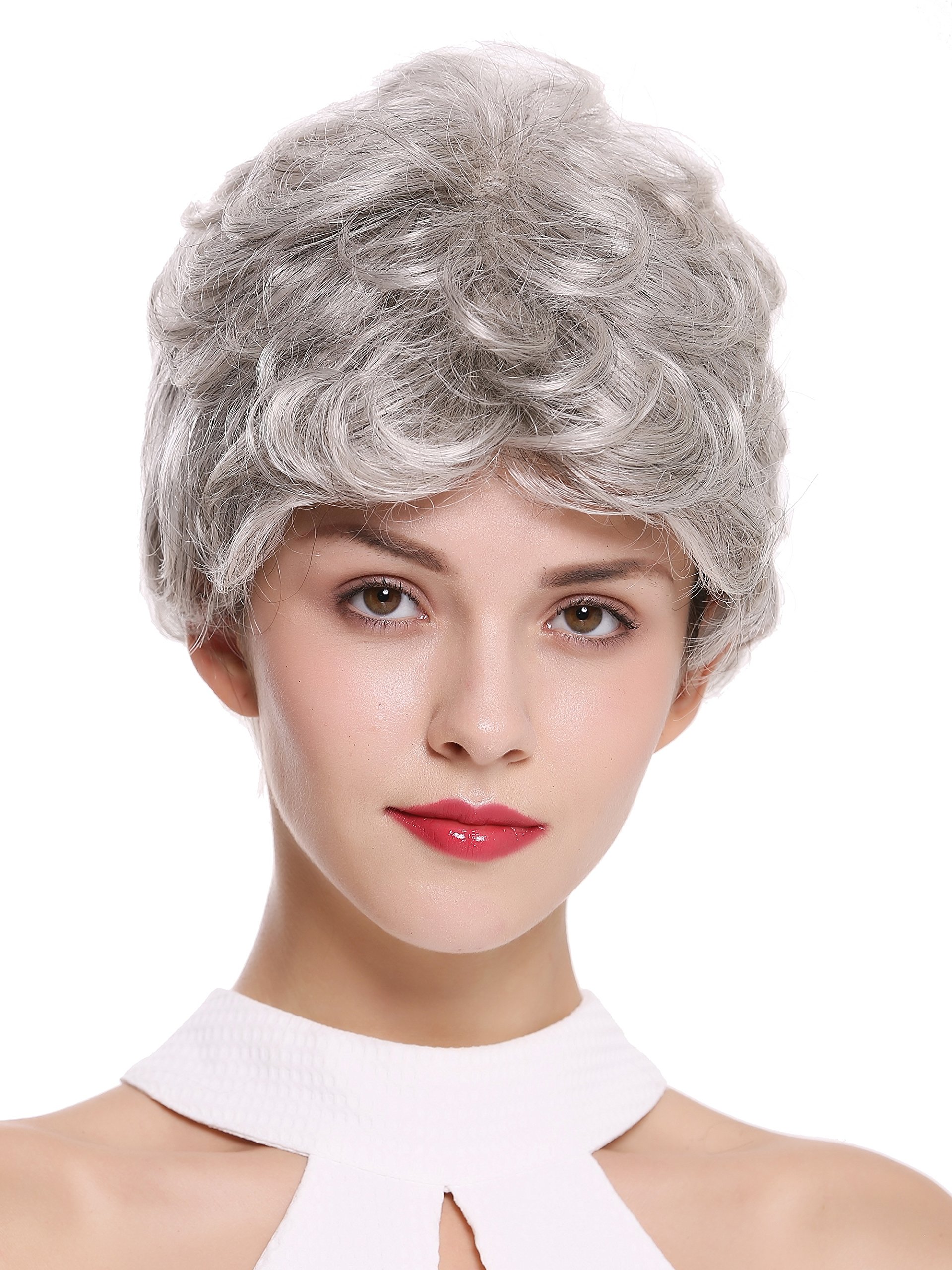WIG ME UP - DW2339-51 Lady Gents Men Quality Wig short slight wave wavy silvery gray, Silver gray (51), Length: approx. 25 cm - Image 3