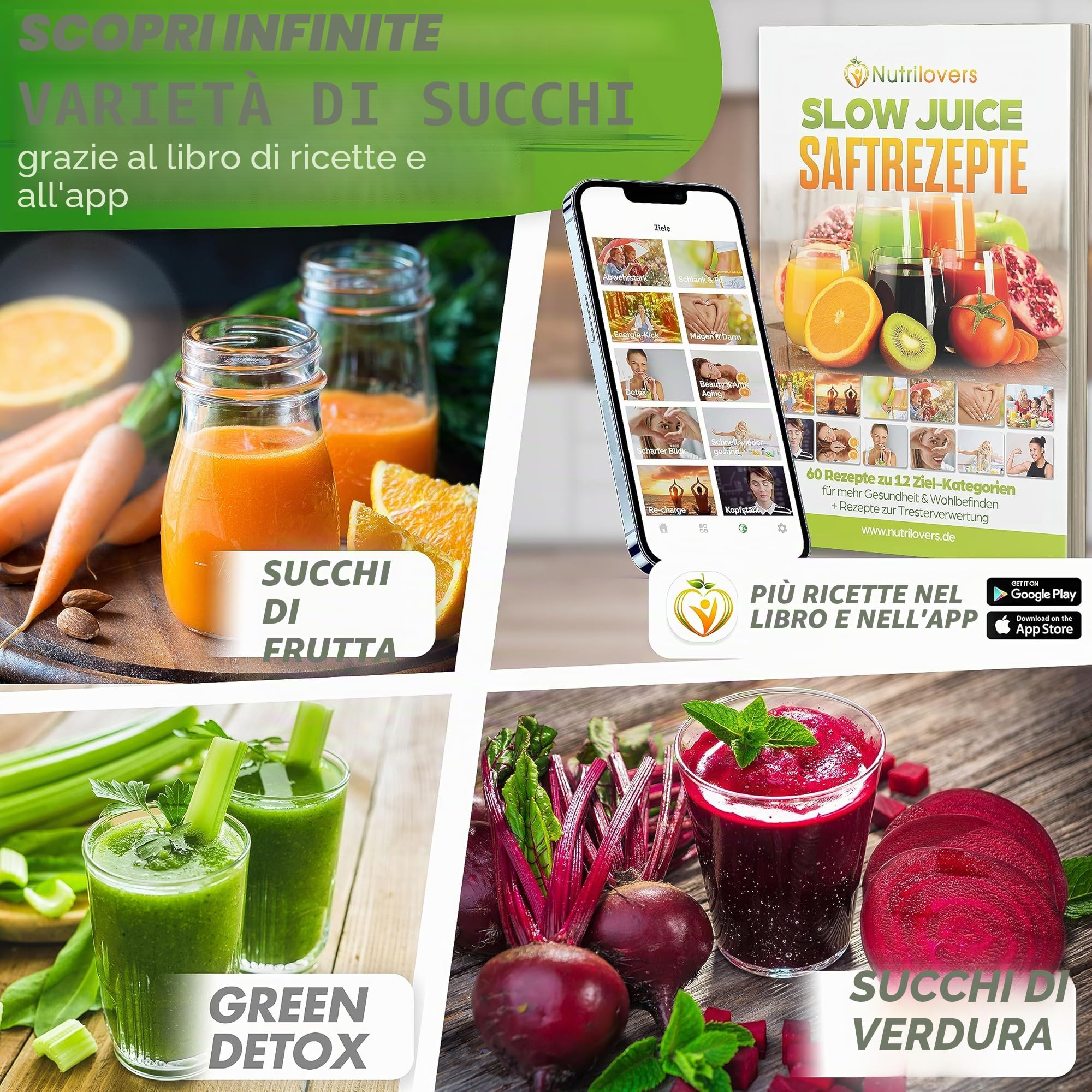 GREEN-PRESS MAX Estrattore di Succo Lento in Acciaio Inossidabile 304 con Coclea Senza BPA | Per Frutta Intera, Sedano, Verdure e Frutta | Vincitore del Test 2023 | Estrattore di Succo Versatile